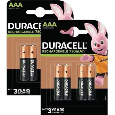 Duracell Rechargeable AAA 8 Pack (AAA), Batterien + Akkus Duracell Rechargeable AAA 8 Pack (AAA), Batterien + Akkus