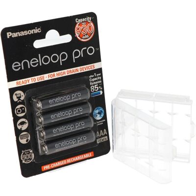 Panasonic Eneloop Pro AAA Wiederaufladbare Batterien - Hohe Kapazität, Niedrige Selbstentladung Panasonic Eneloop Pro AAA Wiederaufladbare Batterien - Hohe Kapazität, Niedrige Selbstentladung