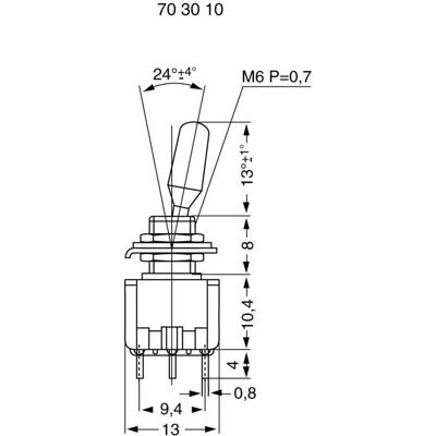 Miyama MS 500-BC-J Kippschalter - Kompakt 125V 6A Miyama MS 500-BC-J Kippschalter - Kompakt 125V 6A