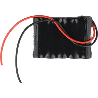 AccuCell Notleuchtenakku NiMH 12V 1500mAh F2x5 Mignon AA, 73x50x29, mit 200mm Kabel einseitig (Akku), Akku Ladegerät AccuCell Notleuchtenakku NiMH 12V 1500mAh F2x5 Mignon AA, 73x50x29, mit 200mm Kabel einseitig (Akku), Akku Ladegerät