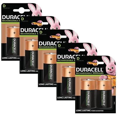 Duracell Rechargeable D Size 10 Pack (10 Stk.), Batterien + Akkus Duracell Rechargeable D Size 10 Pack (10 Stk.), Batterien + Akkus