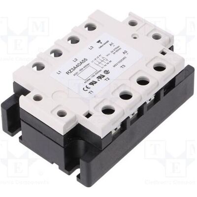 Carlo Gavazzi 24 fazių trijų fazių puslaidininkinis 440V AC 55A 4-32V DC (RZ3A40A55), Relais Carlo Gavazzi 24 fazių trijų fazių puslaidininkinis 440V AC 55A 4-32V DC (RZ3A40A55), Relais