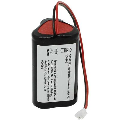 AccuCell Notleuchtenakku NiMH 3,6V 1800mAh D1x3 Mignon AA, RZB 106800 (1 Stk., AA), Akku Ladegerät AccuCell Notleuchtenakku NiMH 3,6V 1800mAh D1x3 Mignon AA, RZB 106800 (1 Stk., AA), Akku Ladegerät