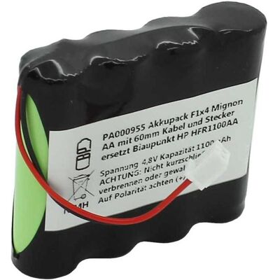 AccuCell Akku F1x4 Mignon AA ersetzt Blaupunkt HP HFR1100AA (AA), Akku Ladegerät AccuCell Akku F1x4 Mignon AA ersetzt Blaupunkt HP HFR1100AA (AA), Akku Ladegerät