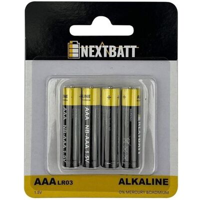 OEM NextBatt Battery AAA/LR03, 1.5V, Alkaline - 4-pack (4 Stk., AAA), Batterien + Akkus OEM NextBatt Battery AAA/LR03, 1.5V, Alkaline - 4-pack (4 Stk., AAA), Batterien + Akkus