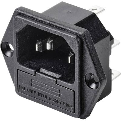 Tru Components TC-10088368 Kaltgeräte-Steckverbinder Stecker, Einbau vertikal G, Elektronikkabel + Stecker, Schwarz Tru Components TC-10088368 Kaltgeräte-Steckverbinder Stecker, Einbau vertikal G, Elektronikkabel + Stecker, Schwarz