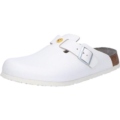 Birkenstock, Unisex, Sandalen, Boston Naturleder Normal, Weiss, (41) Birkenstock, Unisex, Sandalen, Boston Naturleder Normal, Weiss, (41)
