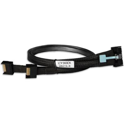 Icydock ICY DOCK Kabel MCIO 8i-> 2x MCIO 4 MCIO SSF-TA-1016,schwarz,0,5m (50 cm), Interne Kabel (PC) Icydock ICY DOCK Kabel MCIO 8i-> 2x MCIO 4 MCIO SSF-TA-1016,schwarz,0,5m (50 cm), Interne Kabel (PC)