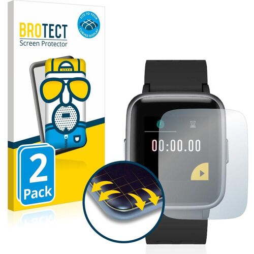 BROTECT Full-Cover Displayschutz Matt (Fitness Tracker 1.3), Smartwatch Schutzfolie, Grau