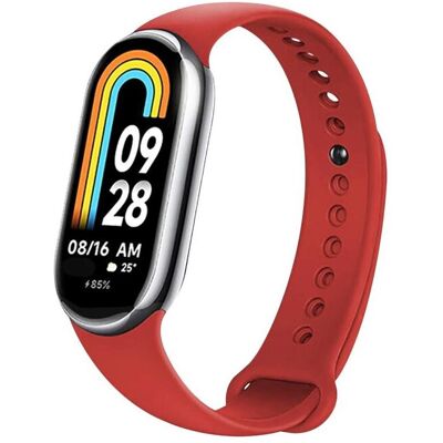 Fixed - Silicone Strap - Xiaomi Mi Band 8 / 8 NFC / 9 / 9 NFC - Red (Silikon), Uhrenarmband, Rot Fixed - Silicone Strap - Xiaomi Mi Band 8 / 8 NFC / 9 / 9 NFC - Red (Silikon), Uhrenarmband, Rot