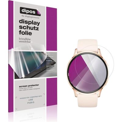 Dipos Schutzfolie Klar f??r LIGE FV25-D, Smartwatch Schutzfolie Dipos Schutzfolie Klar f??r LIGE FV25-D, Smartwatch Schutzfolie