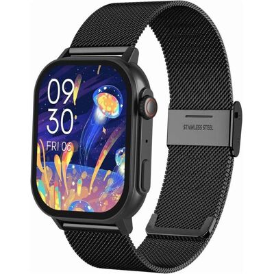 Gravity GT15-1 Smartwatch, schwarzes Silikonarmband + schwarzes Armband (ohne SIM), Smartwatch Gravity GT15-1 Smartwatch, schwarzes Silikonarmband + schwarzes Armband (ohne SIM), Smartwatch