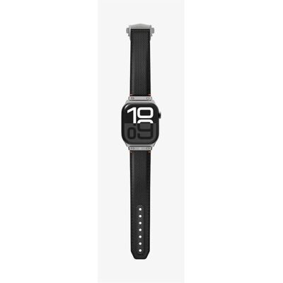 Spigen AMP09304 (Nylon, Polyurethane (PU), Polyurethane leather, Stainless Steel), Uhrenarmband, Schwarz Spigen AMP09304 (Nylon, Polyurethane (PU), Polyurethane leather, Stainless Steel), Uhrenarmband, Schwarz