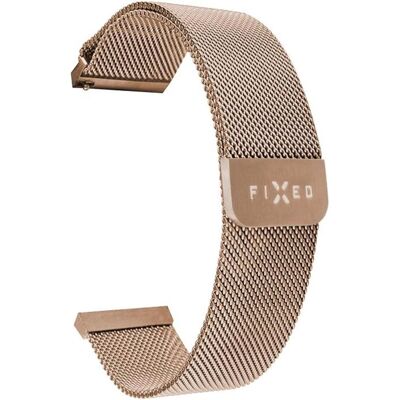 Fixed Mesh Strap for Smatwatch, Quick Release 18mm, Gold (Edelstahl), Uhrenarmband, Gold Fixed Mesh Strap for Smatwatch, Quick Release 18mm, Gold (Edelstahl), Uhrenarmband, Gold