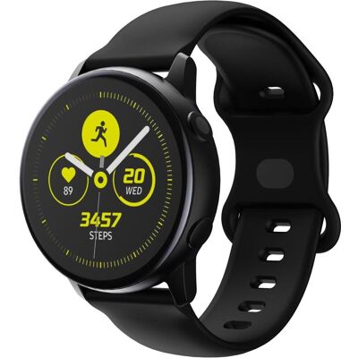 Cadorabo Armband für Samsung Galaxy Gear (22 mm, Silikon), Uhrenarmband, Schwarz Cadorabo Armband für Samsung Galaxy Gear (22 mm, Silikon), Uhrenarmband, Schwarz