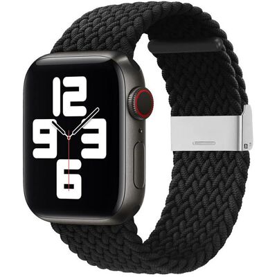 Hurtel Schwarze geflochtene Stoffarmband für Apple Watch 2-6 Hurtel Schwarze geflochtene Stoffarmband für Apple Watch 2-6