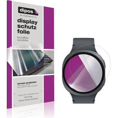 Dipos Schutzfolie Klar f??r Samsung Galaxy Watch 8 40mm, Smartwatch Schutzfolie, Transparent Dipos Schutzfolie Klar f??r Samsung Galaxy Watch 8 40mm, Smartwatch Schutzfolie, Transparent