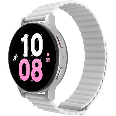 Just in Case Watchstrap für smartwatch (20 mm, Leder), Uhrenarmband, Weiss Just in Case Watchstrap für smartwatch (20 mm, Leder), Uhrenarmband, Weiss