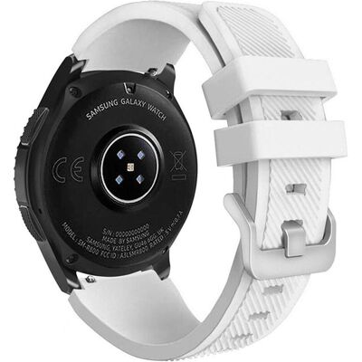 Cadorabo Armband für Samsung Galaxy Watch (20 mm, TPU), Uhrenarmband, Weiss Cadorabo Armband für Samsung Galaxy Watch (20 mm, TPU), Uhrenarmband, Weiss