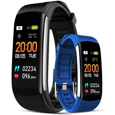 Giewont Schwarze + Blaue Smartwatch - Gesundheits- & Fitness-Tracker Giewont Schwarze + Blaue Smartwatch - Gesundheits- & Fitness-Tracker