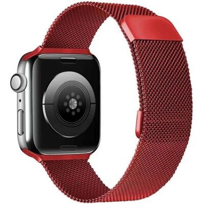 EKO Uhrenarmband Milanese-Typ Rot (22 mm, Edelstahl), Uhrenarmband, Rot EKO Uhrenarmband Milanese-Typ Rot (22 mm, Edelstahl), Uhrenarmband, Rot