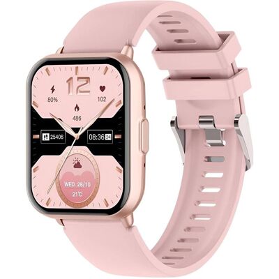 Avizar Smart watches Titmo Smartwach TITMO E-100 (TFT, bluetooth call) pink (46 mm, ohne SIM), Smartwatch Avizar Smart watches Titmo Smartwach TITMO E-100 (TFT, bluetooth call) pink (46 mm, ohne SIM), Smartwatch