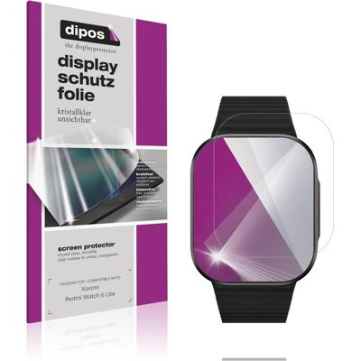 Dipos Schutzfolie Klar f??r Xiaomi Redmi Watch 6 Lite, Smartwatch Schutzfolie, Transparent Dipos Schutzfolie Klar f??r Xiaomi Redmi Watch 6 Lite, Smartwatch Schutzfolie, Transparent