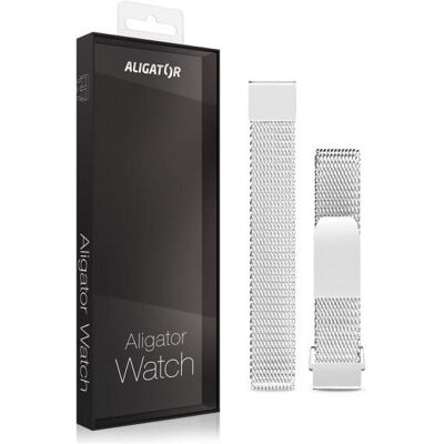 Aligator Náhradní kovový řemínek pro Watch Lady, stříbrný, Smartwatch Zubehör, Silber Aligator Náhradní kovový řemínek pro Watch Lady, stříbrný, Smartwatch Zubehör, Silber