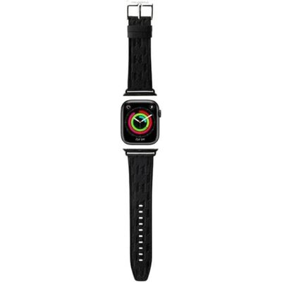 Karl Lagerfeld Schwarzes Saffiano Lederarmband für Apple Watch - 38/40/41mm - Luxus Karl Lagerfeld Schwarzes Saffiano Lederarmband für Apple Watch - 38/40/41mm - Luxus