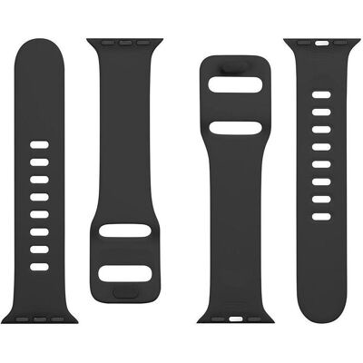 Source Watch 38/40/41mm Silicone Strap with Buckle (38 mm, 40 mm, 41 mm, Silikon), Uhrenarmband, Schwarz Source Watch 38/40/41mm Silicone Strap with Buckle (38 mm, 40 mm, 41 mm, Silikon), Uhrenarmband, Schwarz