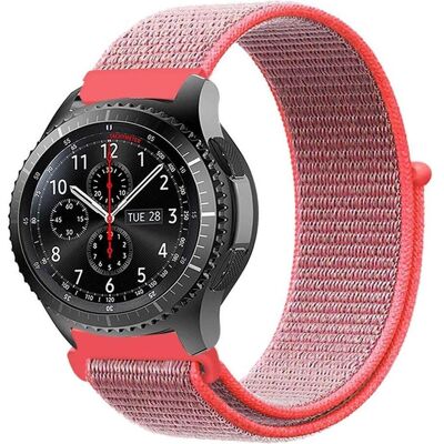Cadorabo Armband für Samsung Galaxy Watch (20 mm, Nylon), Uhrenarmband, Rosa Cadorabo Armband für Samsung Galaxy Watch (20 mm, Nylon), Uhrenarmband, Rosa