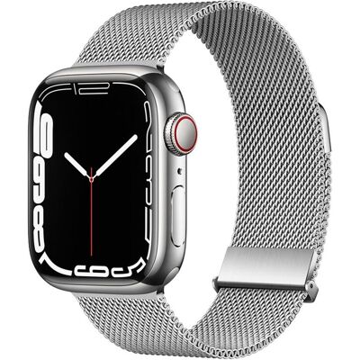 Celly Uhrenarmband 42-44-45mm Milanese (Edelstahl), Uhrenarmband, Silber Celly Uhrenarmband 42-44-45mm Milanese (Edelstahl), Uhrenarmband, Silber