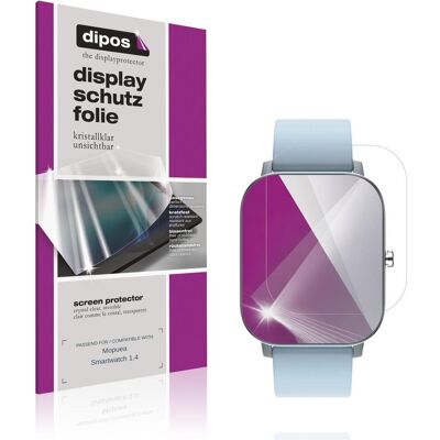 Dipos Schutzfolie Klar f??r Mopuea Smartwatch 1.4, Smartwatch Schutzfolie Dipos Schutzfolie Klar f??r Mopuea Smartwatch 1.4, Smartwatch Schutzfolie