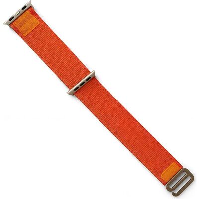 Hurtel Strap with Alpine steel buckle for Apple Watch 38/40/41 mm - orange (Kunststoff), Uhrenarmband, Orange Hurtel Strap with Alpine steel buckle for Apple Watch 38/40/41 mm - orange (Kunststoff), Uhrenarmband, Orange