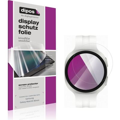 Dipos Schutzfolie Klar f??r Samsung Galaxy Watch9 40mm, Smartwatch Schutzfolie, Transparent Dipos Schutzfolie Klar f??r Samsung Galaxy Watch9 40mm, Smartwatch Schutzfolie, Transparent