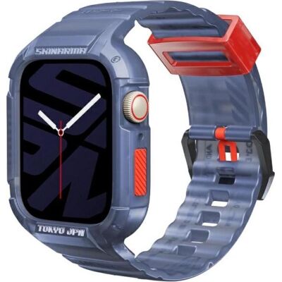 Skinarma Saido 2in1 Uhrenband und Hülle - 44mm Dunkelblau Skinarma Saido 2in1 Uhrenband und Hülle - 44mm Dunkelblau