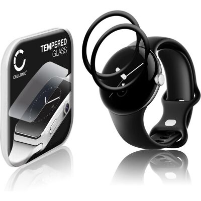 Cellonic Displayschutzglas (generisch) für Google Pixel Watch, Smartwatch Schutzfolie, Schwarz Cellonic Displayschutzglas (generisch) für Google Pixel Watch, Smartwatch Schutzfolie, Schwarz