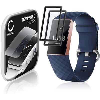 Cellonic Displayschutzglas (generisch) für FitBit Charge 3, Smartwatch Schutzfolie, Schwarz Cellonic Displayschutzglas (generisch) für FitBit Charge 3, Smartwatch Schutzfolie, Schwarz