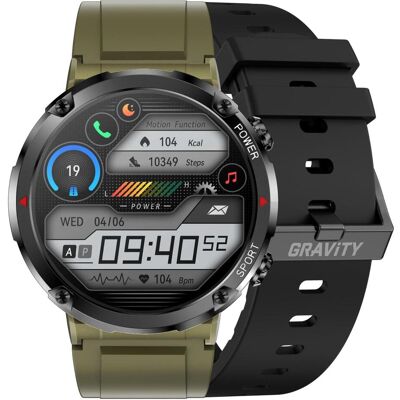 Gravity GT21-7 Smartwatch + schwarzes Silikonarmband (ohne SIM), Smartwatch Gravity GT21-7 Smartwatch + schwarzes Silikonarmband (ohne SIM), Smartwatch