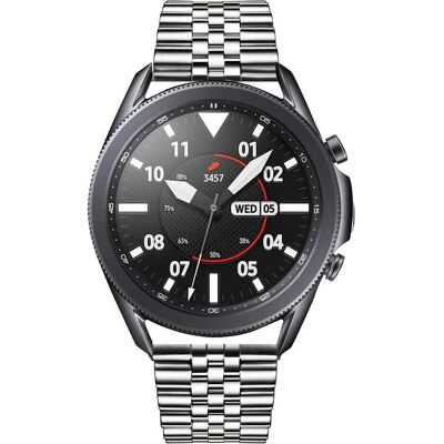 Cadorabo Armband für Samsung Galaxy Watch (20 mm, Edelstahl), Uhrenarmband, Silber Cadorabo Armband für Samsung Galaxy Watch (20 mm, Edelstahl), Uhrenarmband, Silber