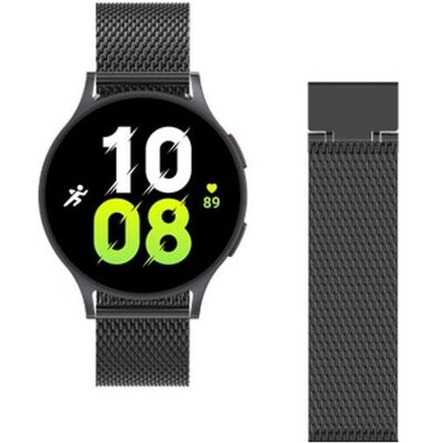 Just in Case Watchstrap für smartwatch (20 mm, Edelstahl), Uhrenarmband, Schwarz Just in Case Watchstrap für smartwatch (20 mm, Edelstahl), Uhrenarmband, Schwarz