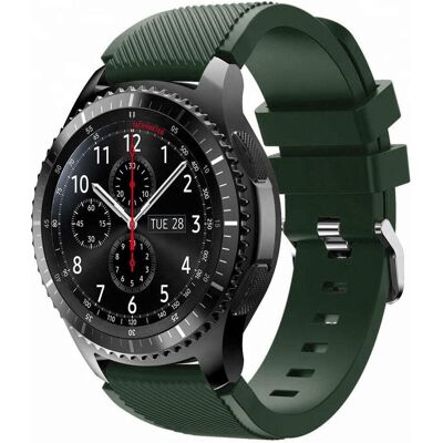 Cadorabo Armband für Samsung Galaxy Gear (22 mm, TPU), Uhrenarmband, Grün Cadorabo Armband für Samsung Galaxy Gear (22 mm, TPU), Uhrenarmband, Grün
