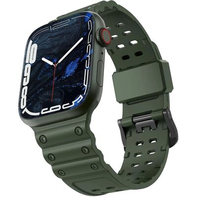 Hurtel Strap Triple Protection Strap für Apple Watch SE, 8, 7, 6, 5, 4, 3, 2, 1 (41, 40, 38 mm) Bandarmband (38 mm, 40 mm, 41 mm, Edelstahl, TPU), Uhrenarmband, Grün Hurtel Strap Triple Protection Strap für Apple Watch SE, 8, 7, 6, 5, 4, 3, 2, 1 (41, 40, 38 mm) Bandarmband (38 mm, 40 mm, 41 mm, Edelstahl, TPU), Uhrenarmband, Grün