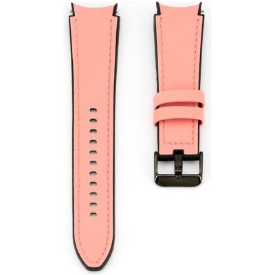 Connect 20mm Silicone Patch Leather Strap (130mm M/L) (20 mm, Leder, Silikon), Uhrenarmband, Rosa Connect 20mm Silicone Patch Leather Strap (130mm M/L) (20 mm, Leder, Silikon), Uhrenarmband, Rosa