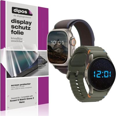 Dipos Schutzfolie Klar für Xcoast X-Watch Siona 2 Nano, Smartwatch Schutzfolie, Transparent Dipos Schutzfolie Klar für Xcoast X-Watch Siona 2 Nano, Smartwatch Schutzfolie, Transparent