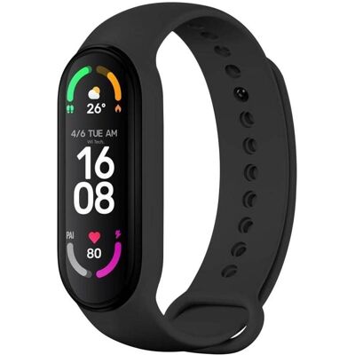 Fixed Silikongurt Xiaomi Band 7/ mi Band 6/ mi Band für 5 intelligente Uhren, schwarz (Silikon), Uhrenarmband, Schwarz Fixed Silikongurt Xiaomi Band 7/ mi Band 6/ mi Band für 5 intelligente Uhren, schwarz (Silikon), Uhrenarmband, Schwarz