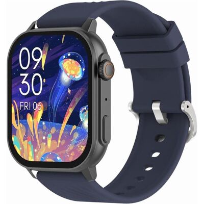 Gravity GT15-4 Smartwatch, blaues Silikonarmband + Titanarmband (ohne SIM), Smartwatch Gravity GT15-4 Smartwatch, blaues Silikonarmband + Titanarmband (ohne SIM), Smartwatch
