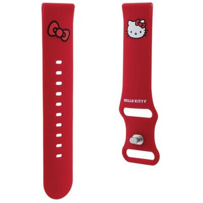 Hello Kitty Pasek Uniwersalny HKUWLSCHBLR Silicone Kitty Head czerwony/red 22mm (22 mm, Edelstahl, Silikon), Uhrenarmband, Rot Hello Kitty Pasek Uniwersalny HKUWLSCHBLR Silicone Kitty Head czerwony/red 22mm (22 mm, Edelstahl, Silikon), Uhrenarmband, Rot