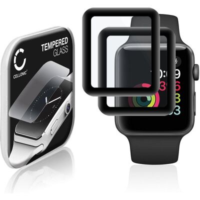 Cellonic Displayschutzglas (generisch) für Apple Watch 3 - 42mm, 2 -, 1 -, Smartwatch Schutzfolie, Schwarz Cellonic Displayschutzglas (generisch) für Apple Watch 3 - 42mm, 2 -, 1 -, Smartwatch Schutzfolie, Schwarz
