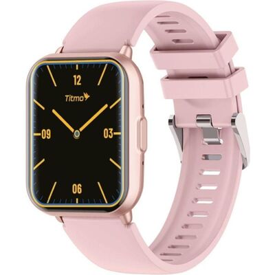 Avizar Smart watches Titmo Smartwach TITMO E-100 (TFT, bluetooth call) pink (46 mm, ohne SIM), Smartwatch Avizar Smart watches Titmo Smartwach TITMO E-100 (TFT, bluetooth call) pink (46 mm, ohne SIM), Smartwatch